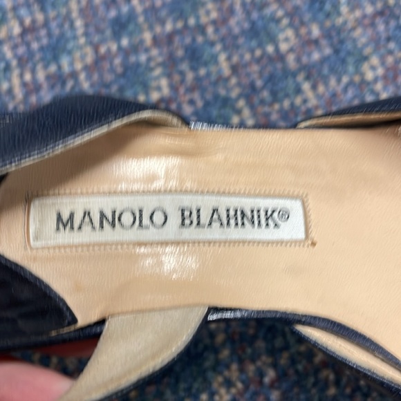 Preloved Manolo Blahnik dark blue heel size 39 - Picture 9 of 17